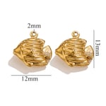 Gold color / 1 Piece  Casual Style Clownfish Shape Stainless Steel  Gold Color Women's Pendant Picture8